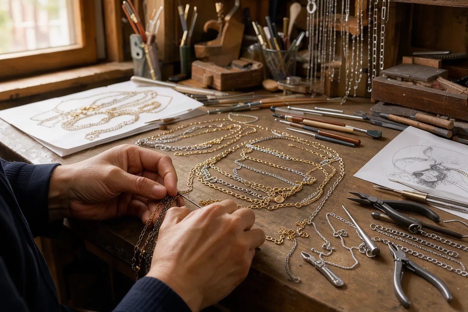 Atelier artisanal de fabrication de bijoux